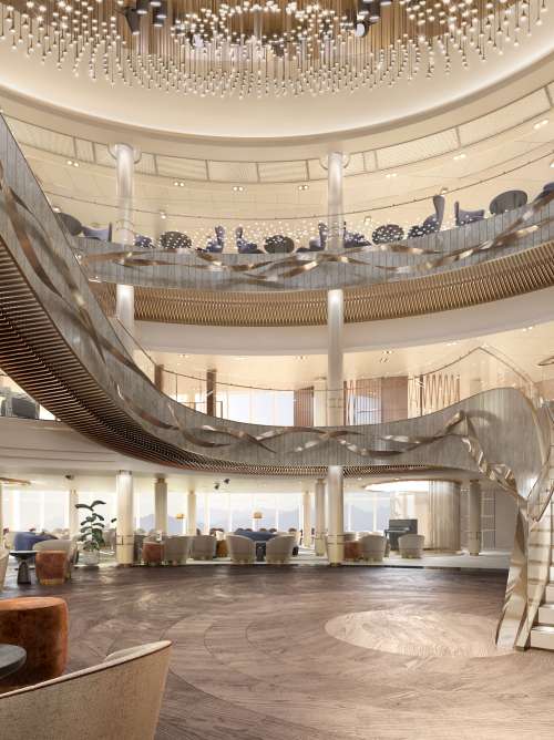 P&O Cruises Arvia cruise ship atrium
