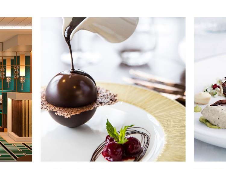  Chocolate dessert on board