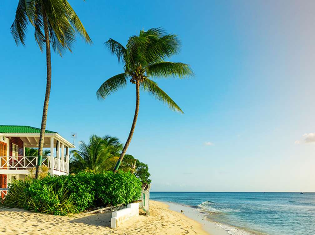 Beachfront living on the tropical island of Barbados, the Caribbean