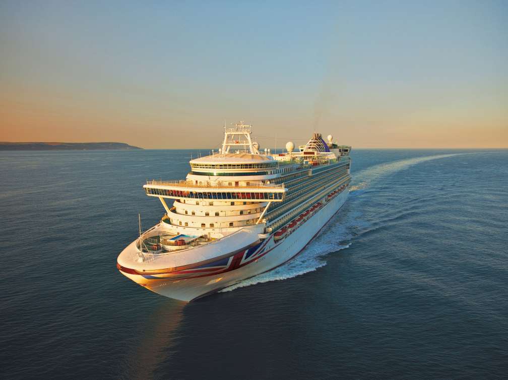 P&O Cruises Ship, Azura, at sea. Azura is a Family Friendly Cruise Ship