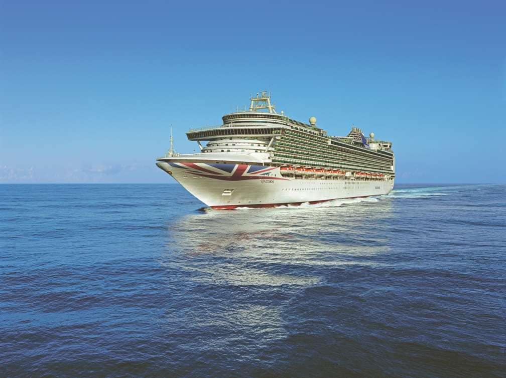 P&O Cruises Ship, Ventura, at sea. Ventura is a Family Friendly Cruise Ship