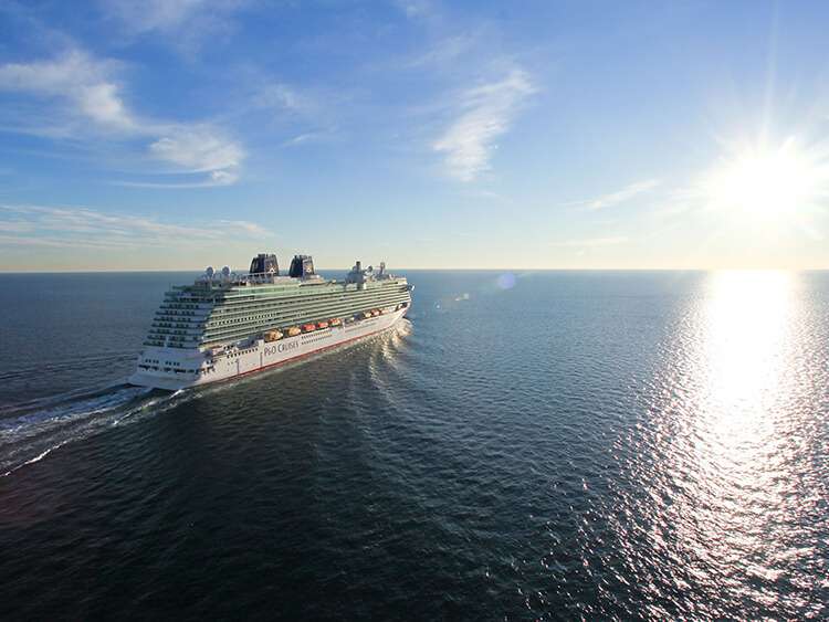P&O Cruise ship at sea