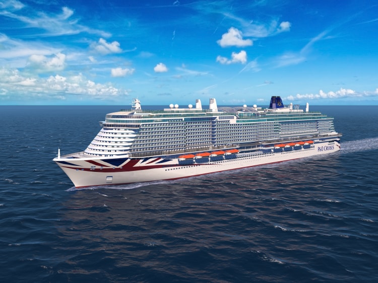 P&O Cruise ship at sea