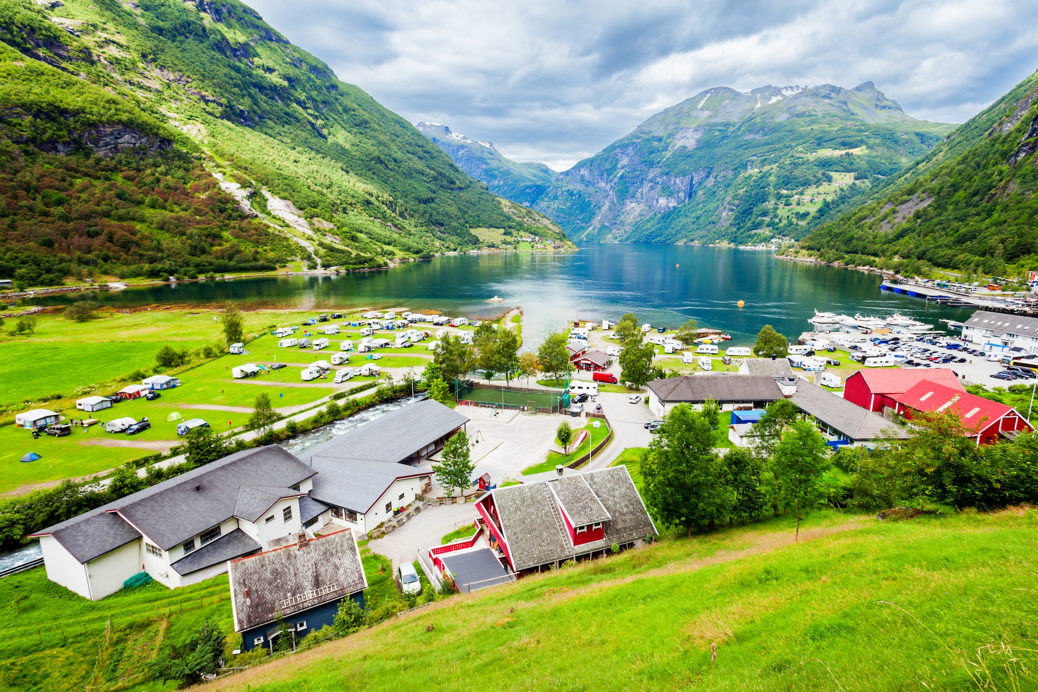 Geirangerfjord in the port of Geiranger, Norway