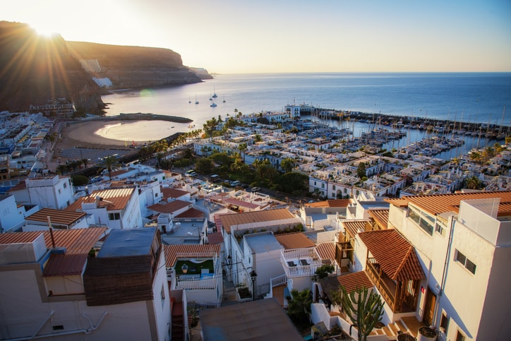 Puerto de Mogan at sunrise, Gran Canary.
