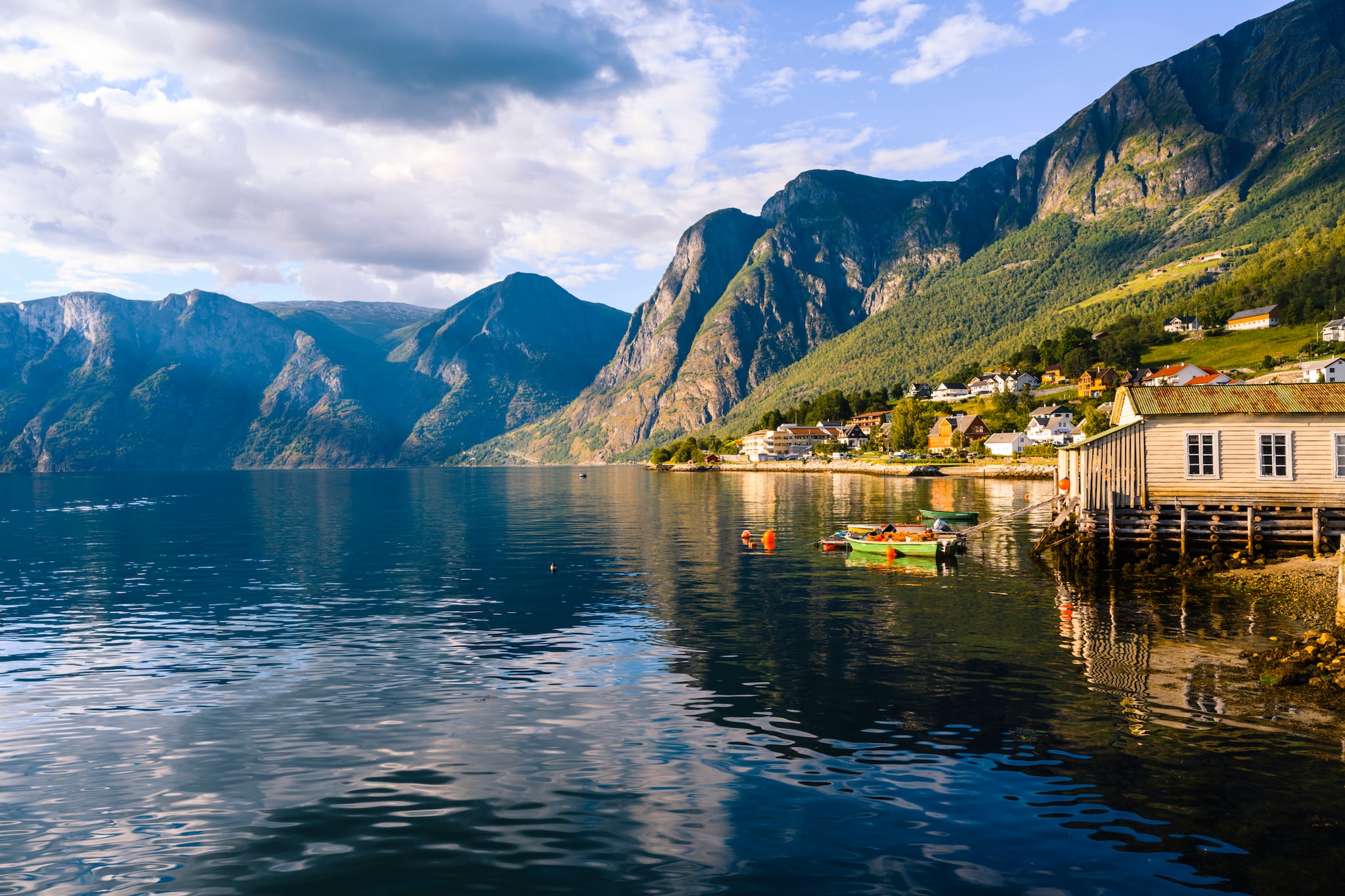 Aurlandsfjord is a branch of the Sognefjord, the longest fjord of Norway