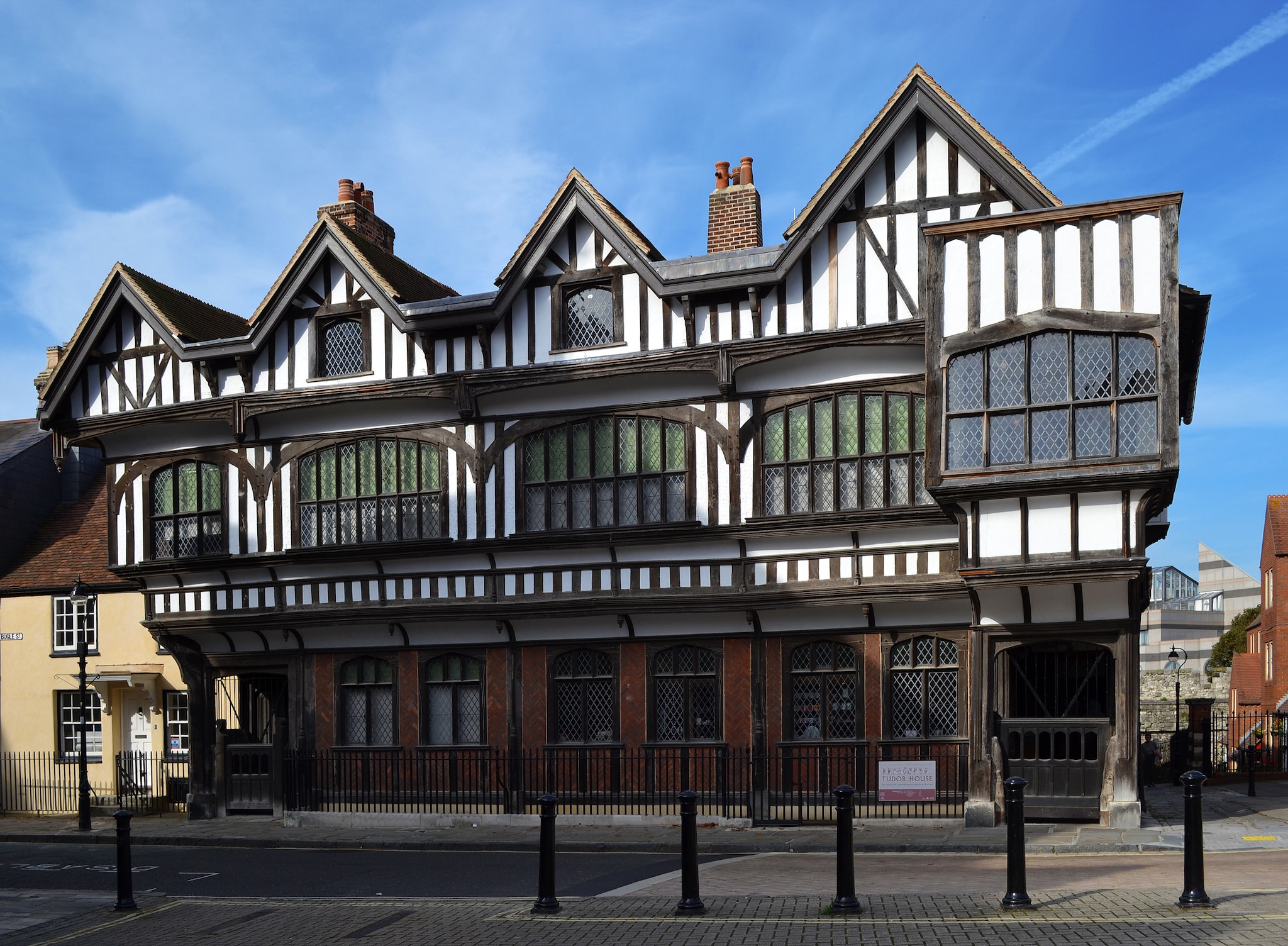 Restored half-timbered Tudor house in Southampton