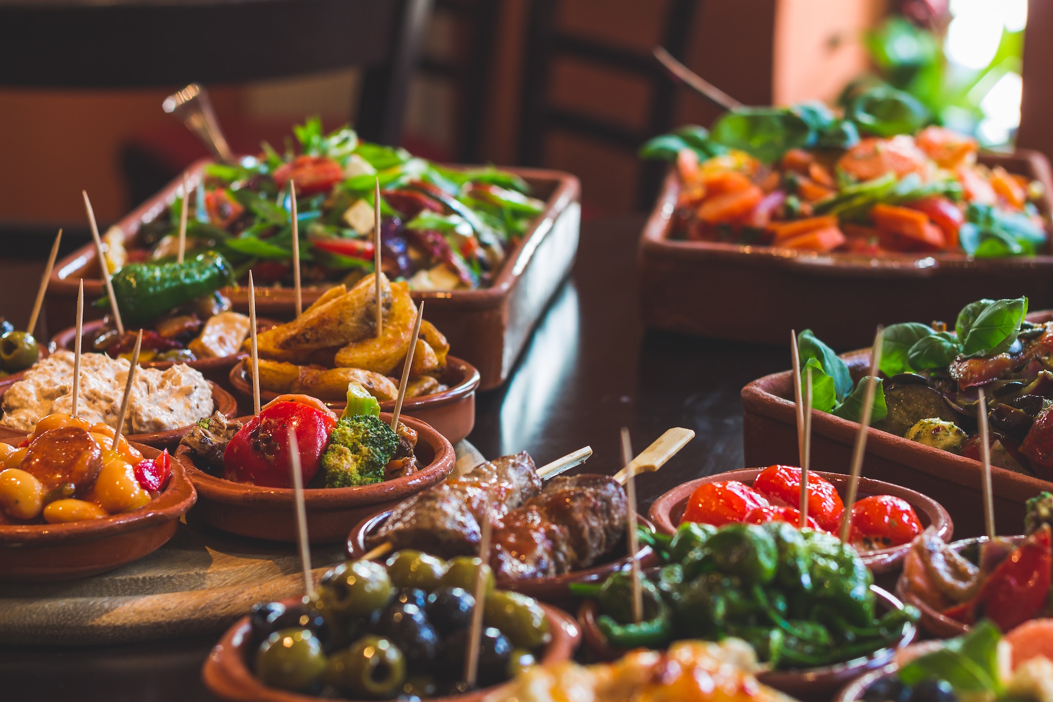 Fresh traditional Spanish tapas
