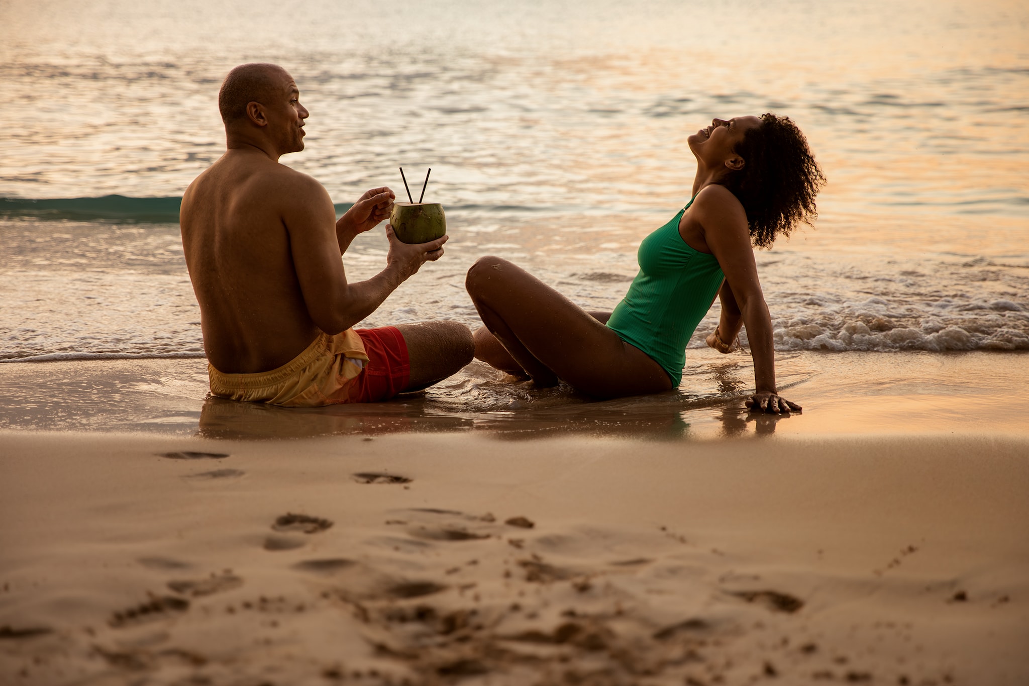 Enjoy a cocktail on the beach