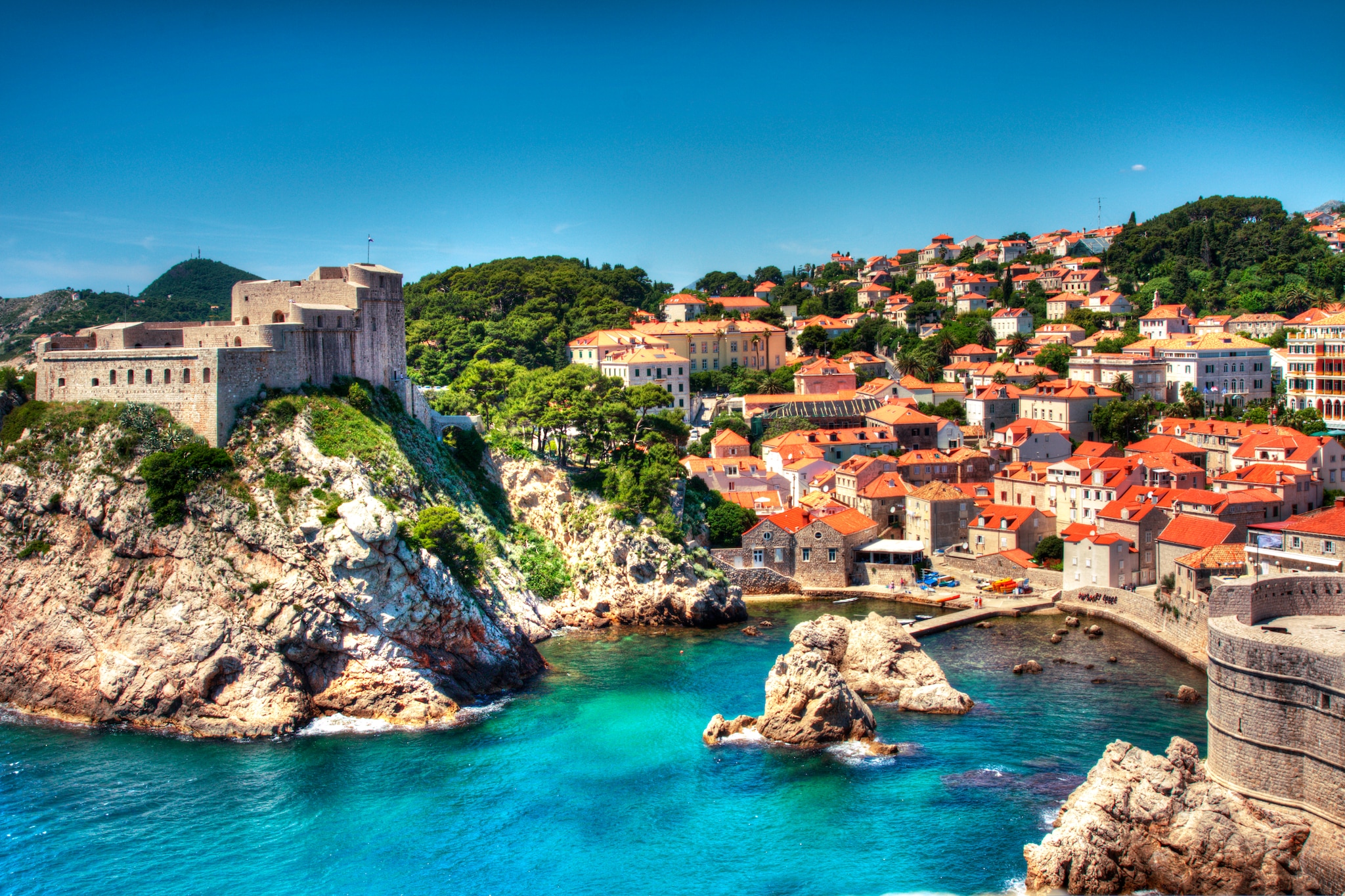 Old Fortress in Dubrovnik Harbour