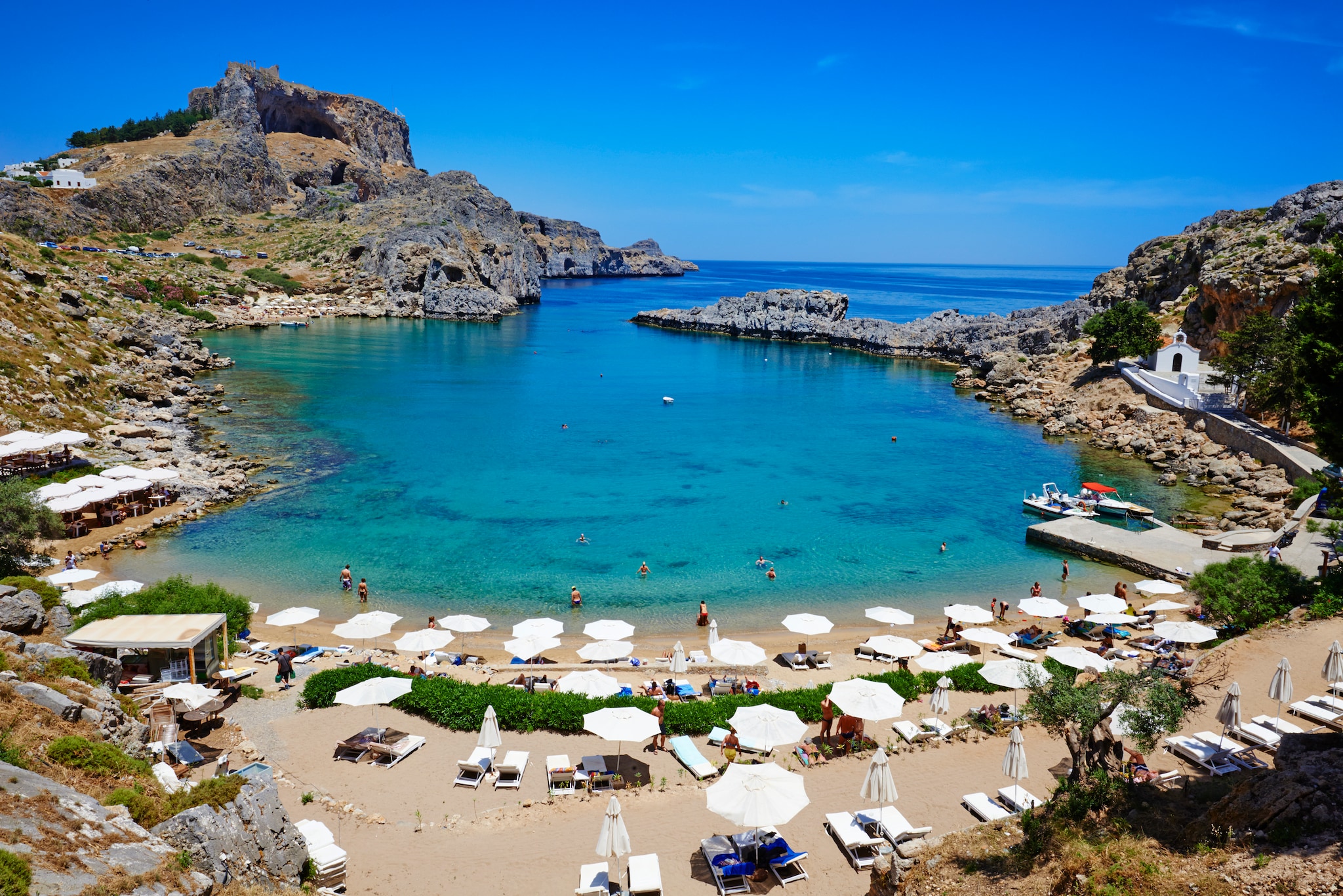 St Paul's beach, Rhodes, Greece.