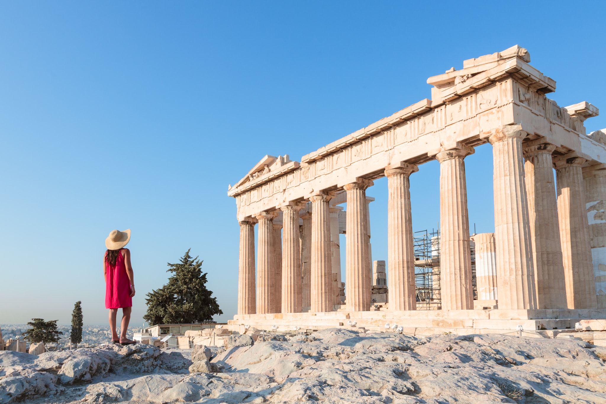 The Parthenon temple on the Acropolis, Athens.