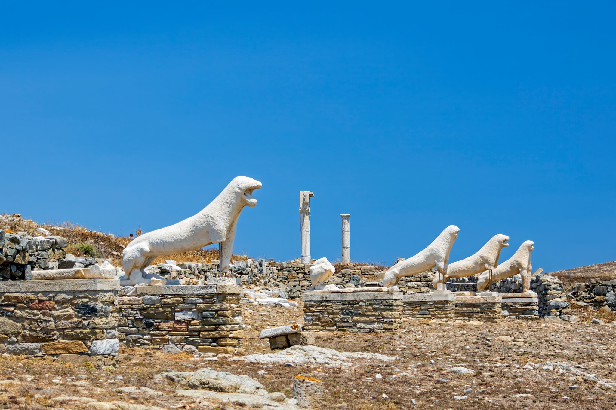 The famed Terrace of the Lions at the island of Delos