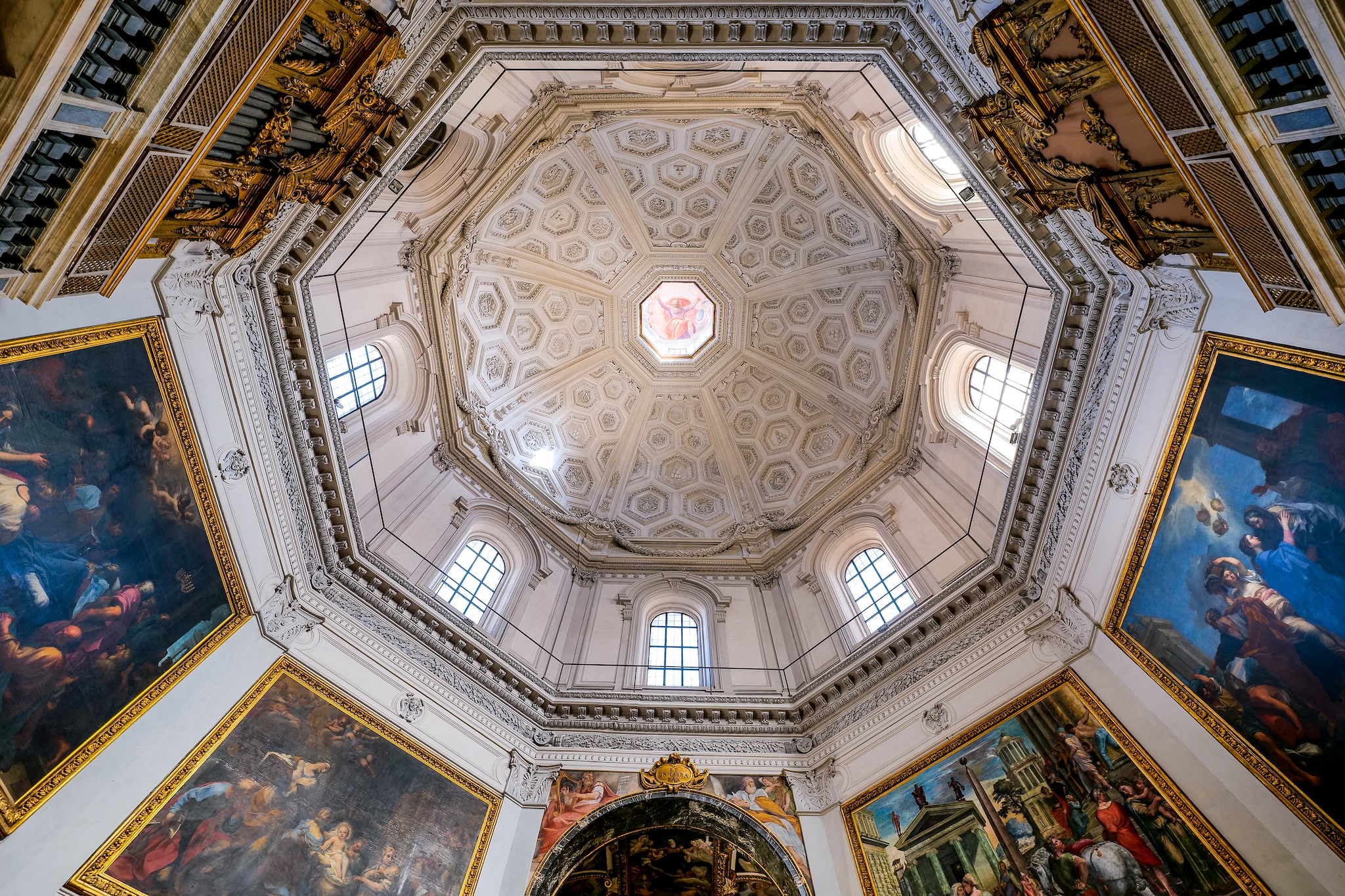 The beautiful interior of the church of Santa Maria della Pace