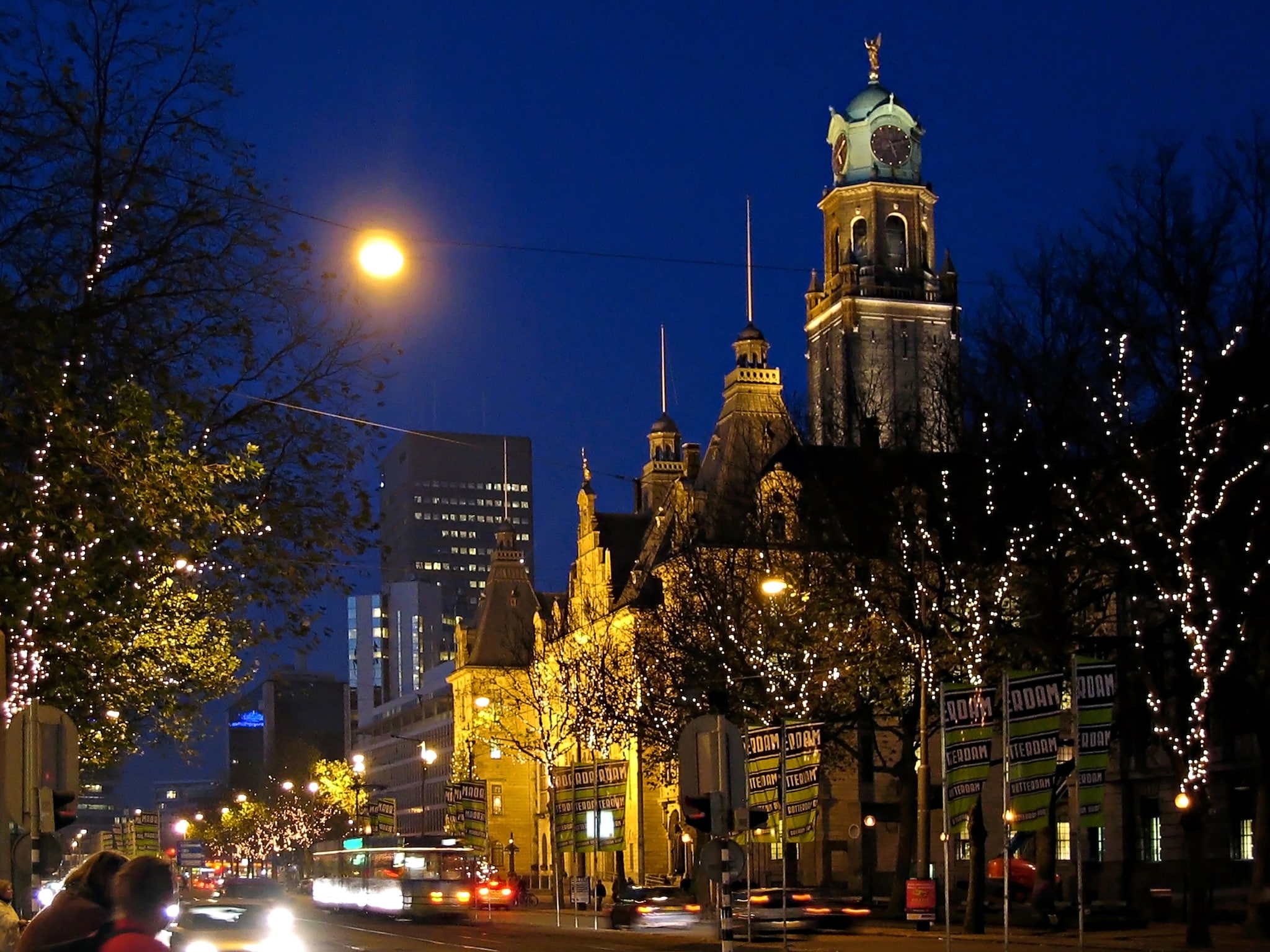 Christmas lights in Rotterdam