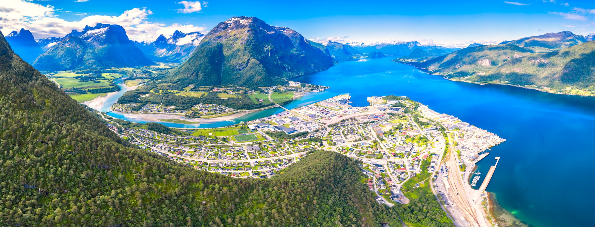 Andalsnes and the Romsdalsfjord, Norway