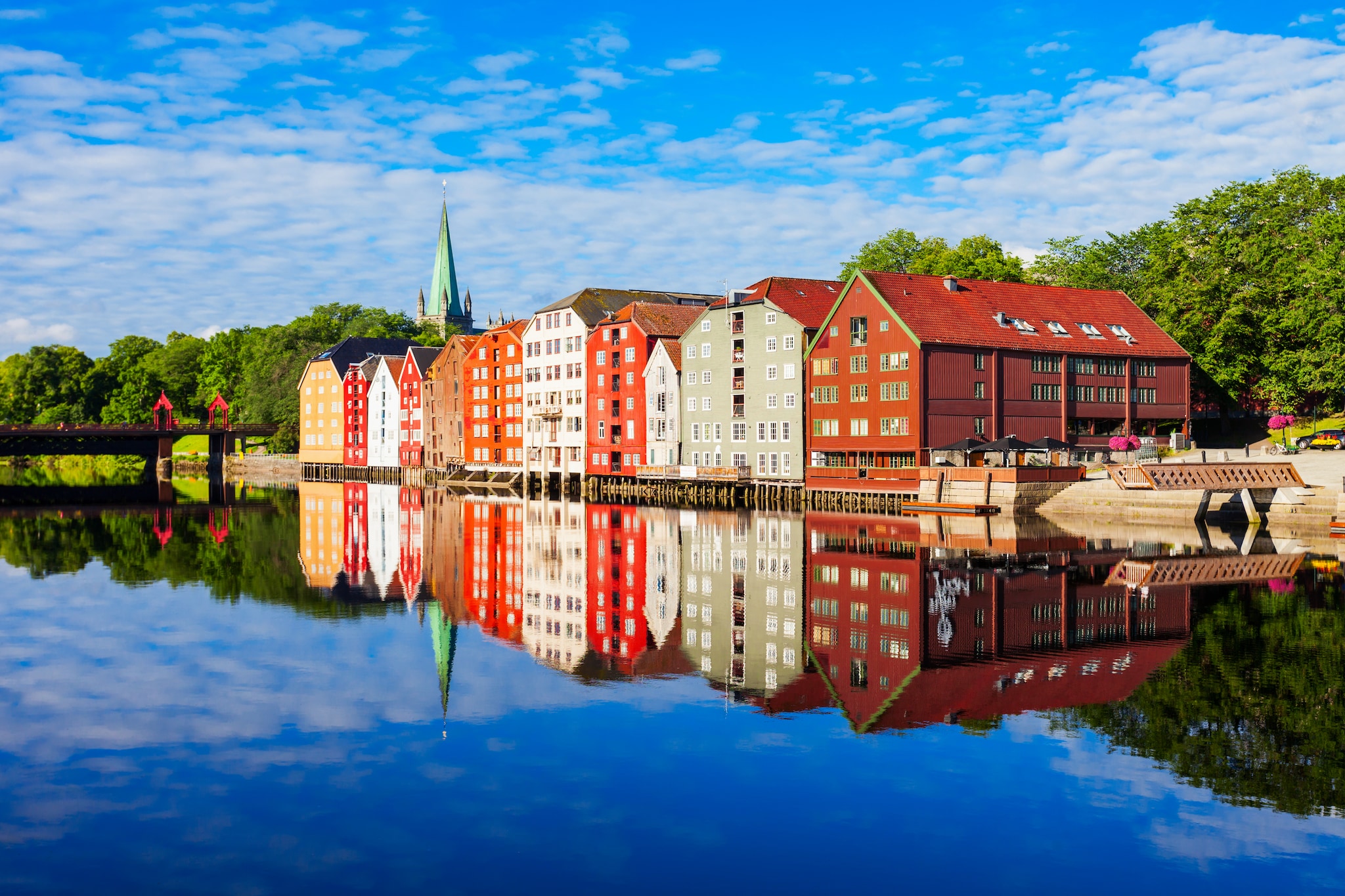 Nidelva river embankment, Trondheim