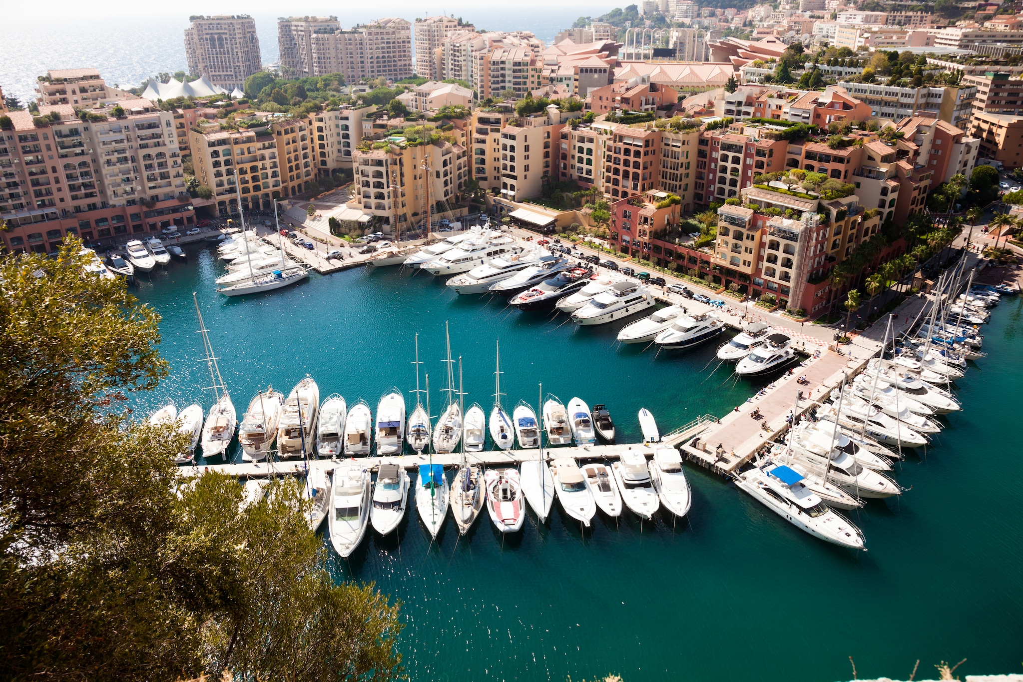 Monte Carlo Harbour from the skies