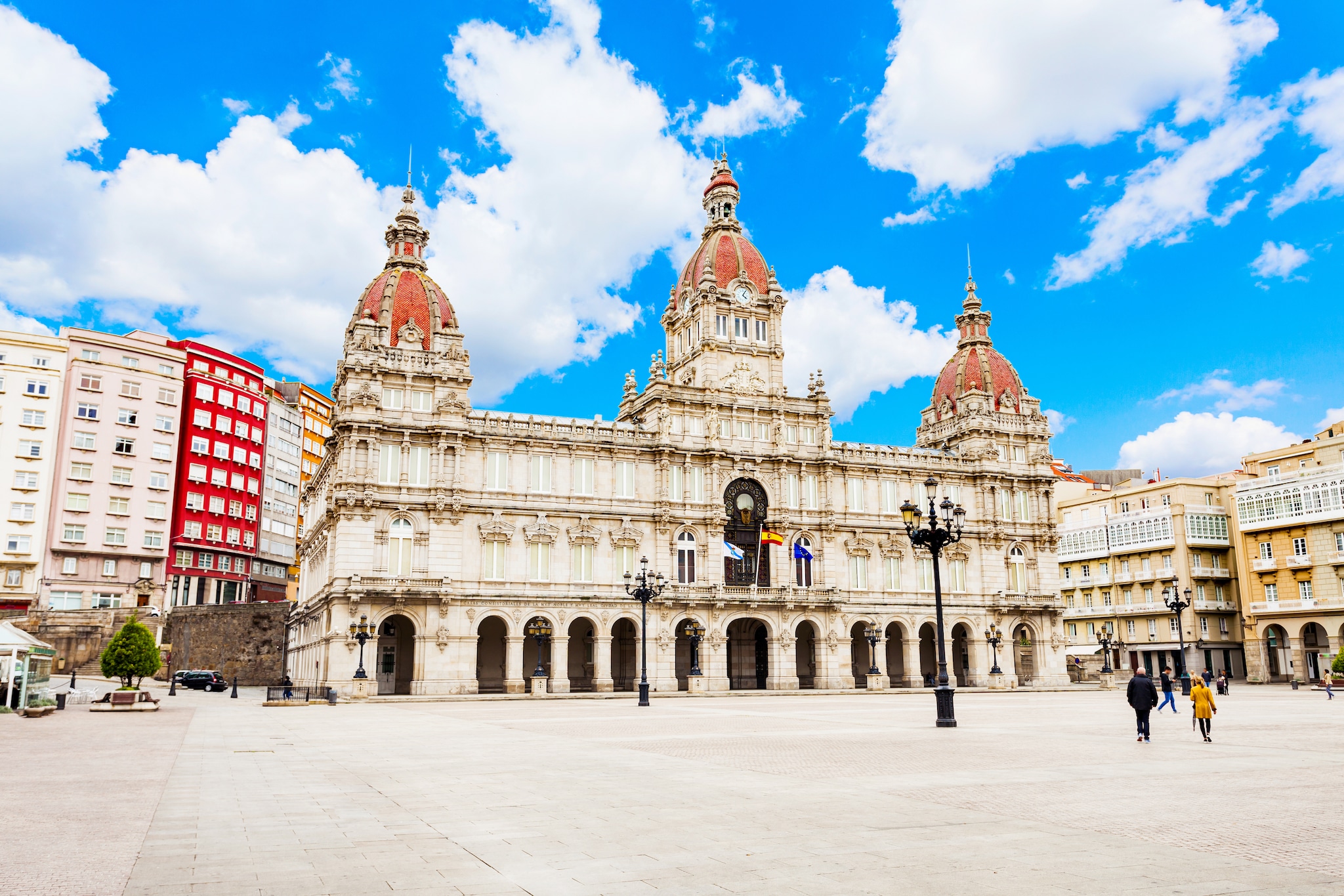 City Hall or Municipal Palace or Concello da Coruna at the Plaza de Maria Pita square in A Coruna in Galicia, Spain; Shutterstock ID 1039403251; project: po; job: mark; client: po; other: