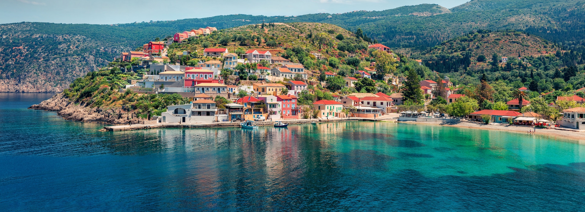 Villas on the coast of Cephalonia, Greece