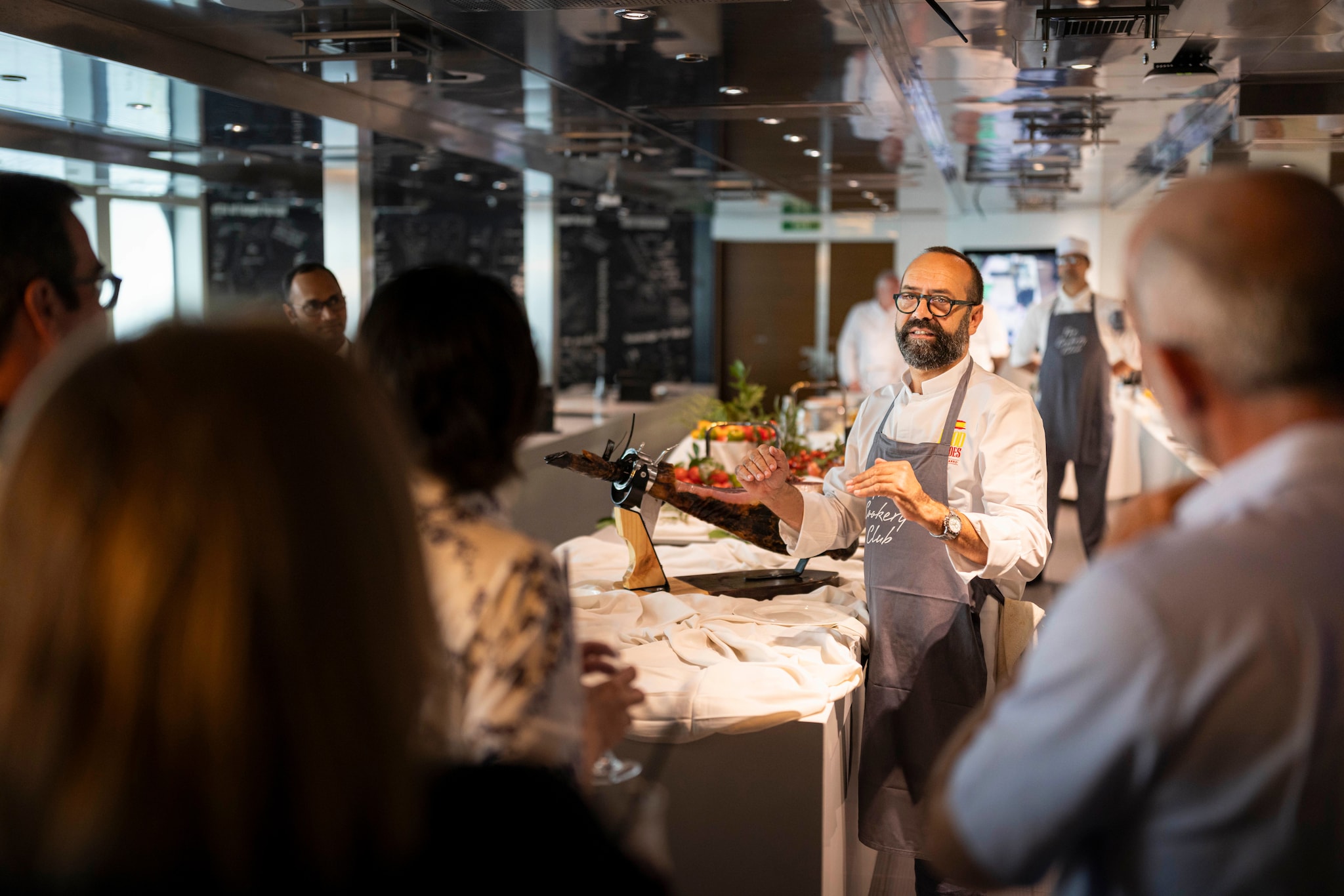 {"metadata_en_GB":{"alt-text":"Hosted dinner with Jose Pizarro in the Cookery Club on board Britannia at sea between Arrecife and Cadiz, Spain during press trip B417N.\nClient: P&O Cruises.\nPicture date: Saturday July 13, 2024.\nPhotograph by Christopher Ison ©\n07544044177\nchris@christopherison.com\nwww.christopherison.com\n\nIMPORTANT NOTE REGARDING IMAGE LICENCING FOR THIS PHOTOGRAPH: This image is supplied to the client under the terms previously agree. No sales are permitted unless expressly agreed in writing by the photographer. Image licence is for below the line only. No out of home use without acquiring an extended image licence."}}