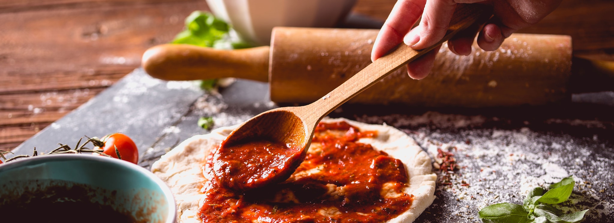 Traditional Italian pizza