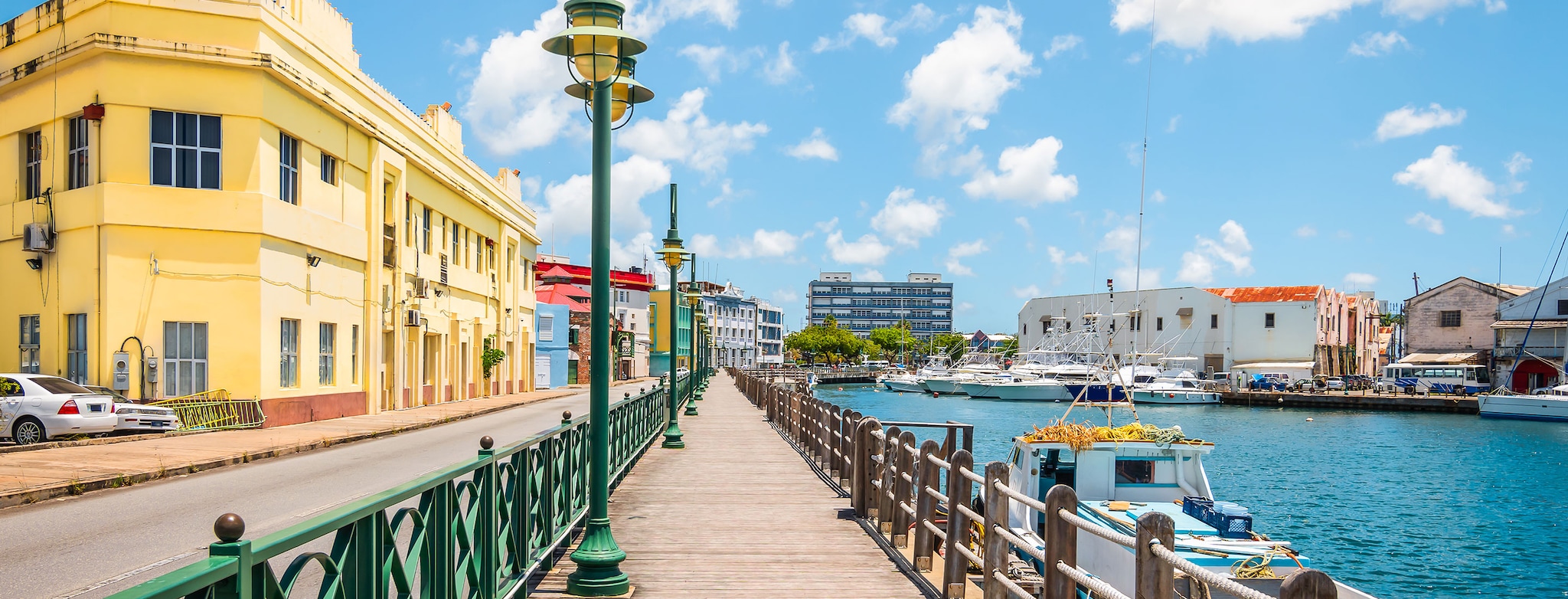 Promenade at marina of Bridgetown, Barbados